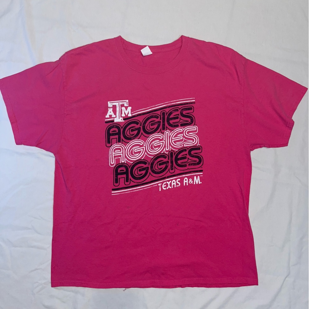 Texas A&M Shirt Womens XLarge Pink Aggies Outdoor Short Sleeve T-shirt.